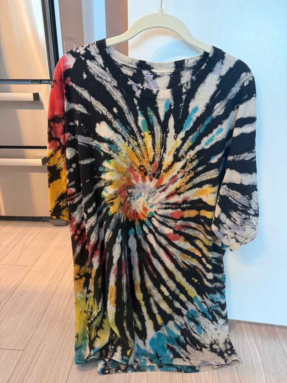 Cactus Jack by Travis Scott Black Multi Tie-Dye Short Sleeve Tee